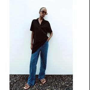 Black Zara Polo Dress Small